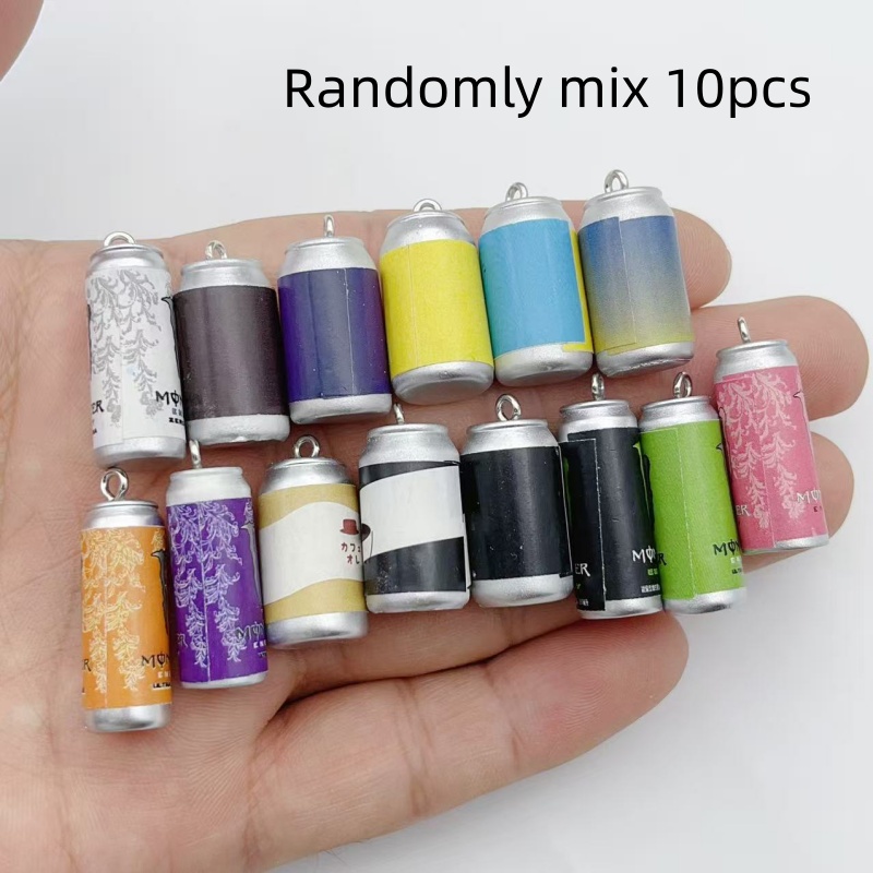 Resin Art Earrings - 10 шт. миниатюрных имитационных брелоков-баночек для