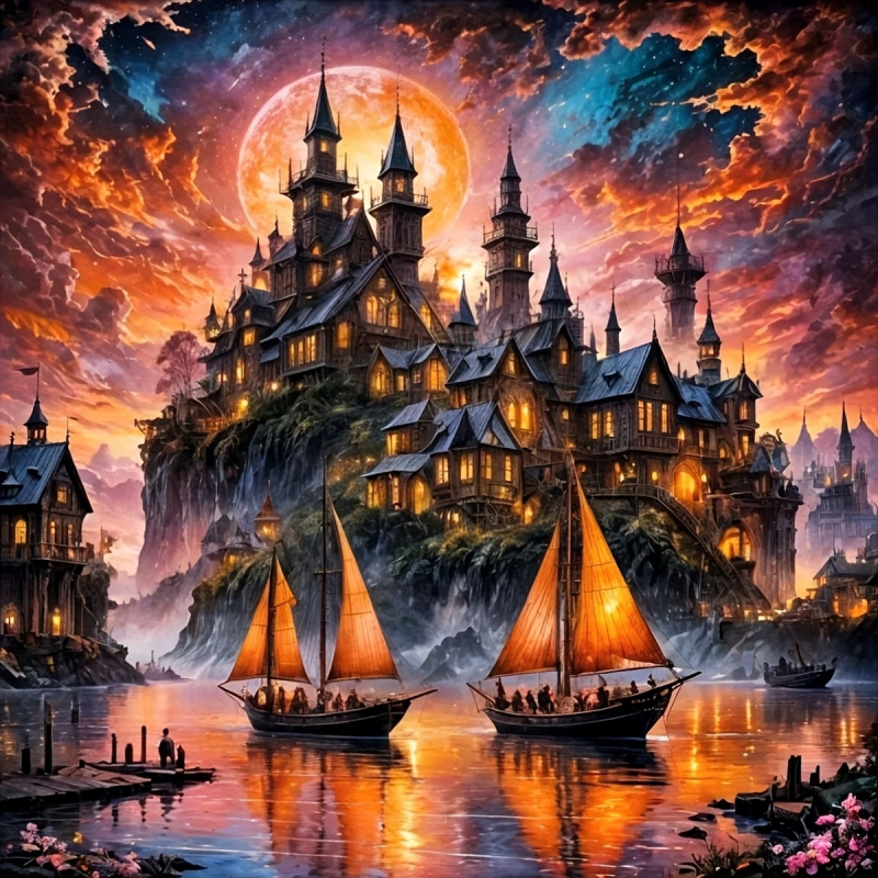 Resin Art Work - Набор для алмазной вышивки, узоры с