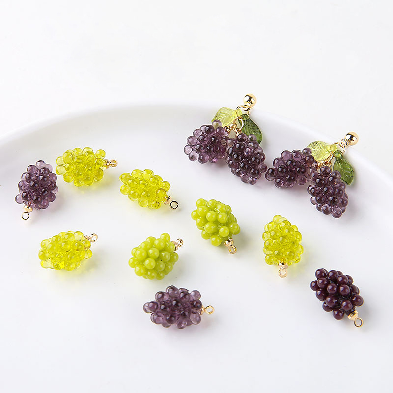Resin Art Earrings - 6 шт. милых объемных подвесок в