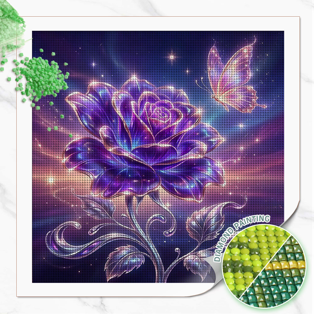 Resin Art For Rose - Алмазная мозаика Huacan: Полноценная квадратная/круглая алмазная
