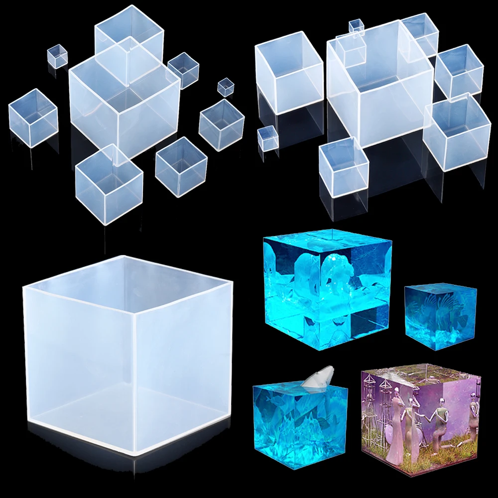 Resin Art Cube - Прозрачные силиконовые формы для кубиков, большие