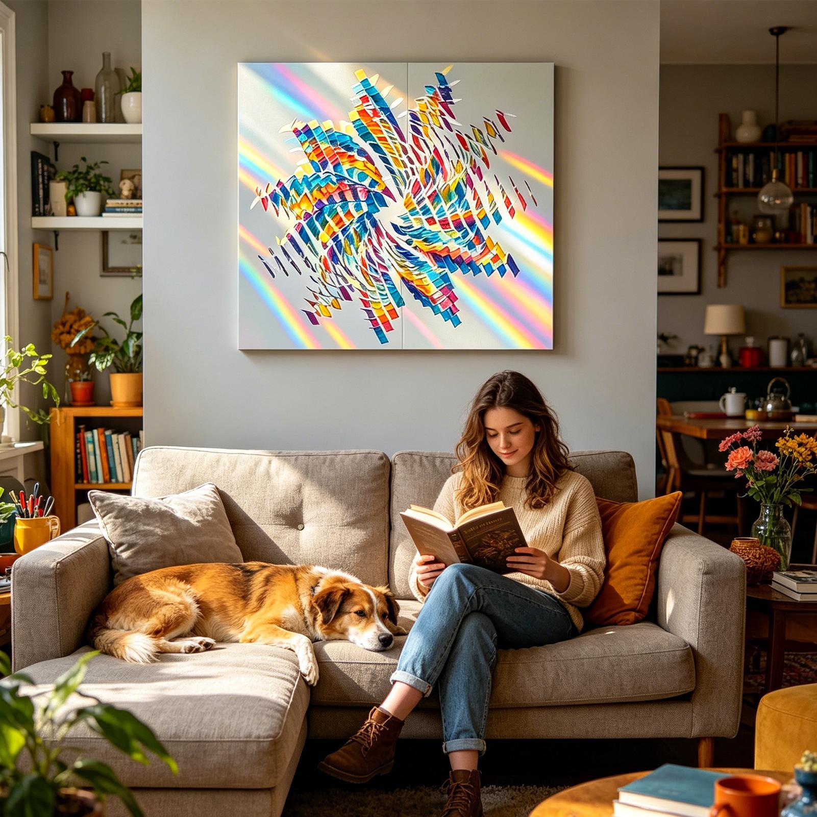 Resin Art Cube - Акриловые радужные сияющие листы, 100 шт./набор,