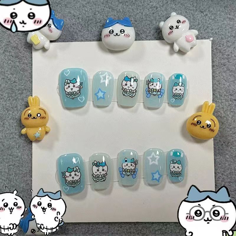 Resin Art Workshop - Накладные ногти для нейл-арта: Hachiware, USAGI,