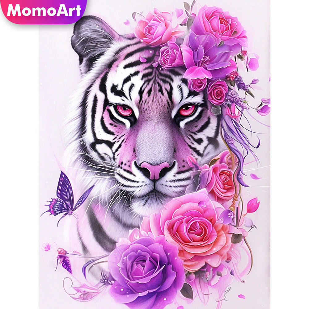 Resin Art For Rose - Новинка Momoart: Алмазная вышивка «Тигр» со