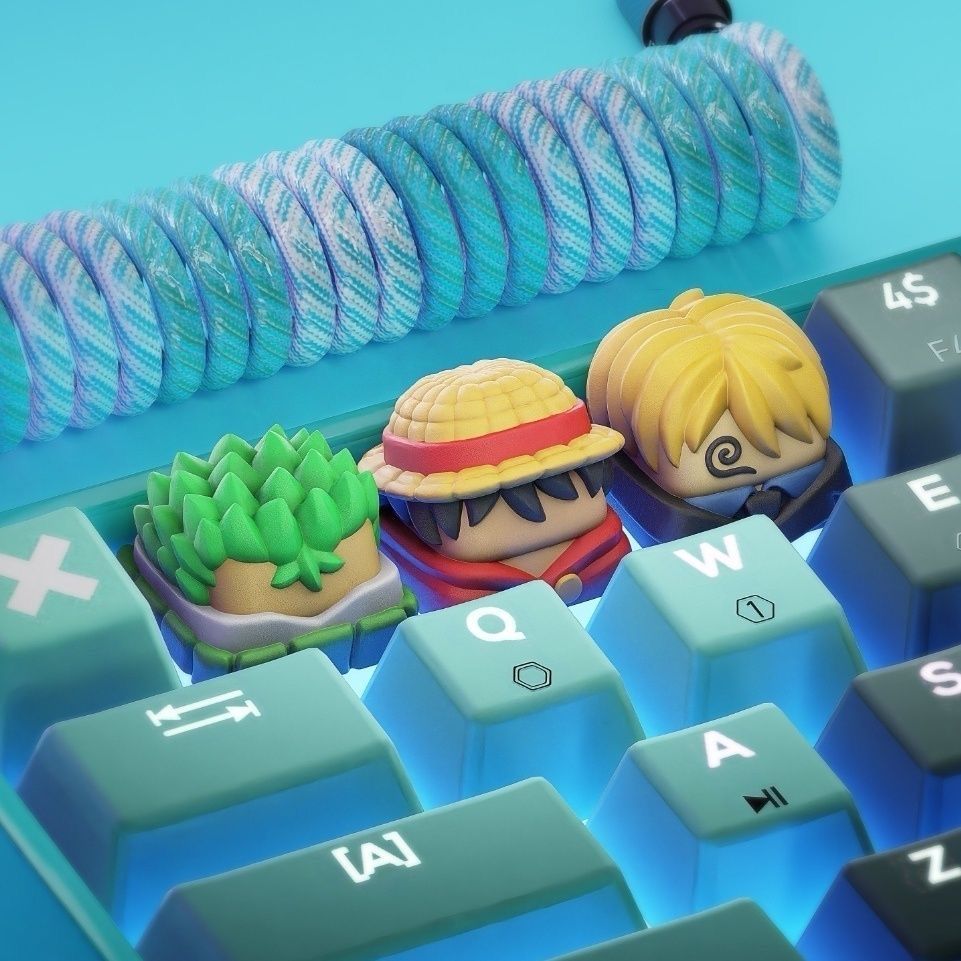 Resin Art Workshop - Новые кавайные кейкапы ONE PIECE с