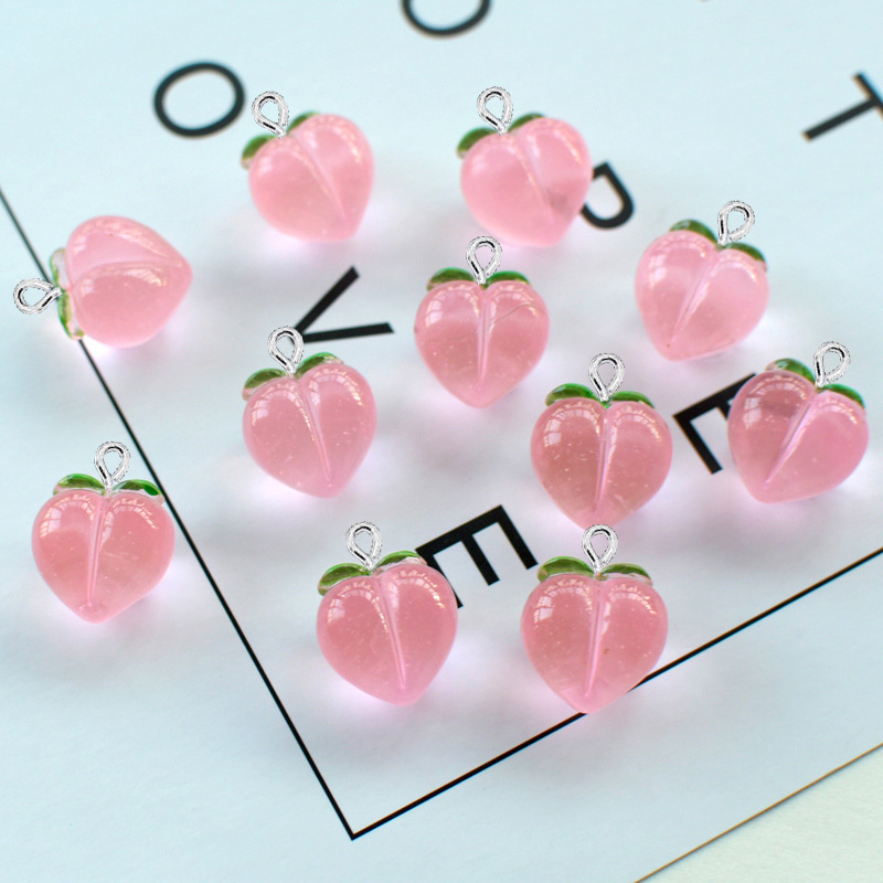 10 шт. Новые прозрачные персик – обзор и цена Resin Art Earrings