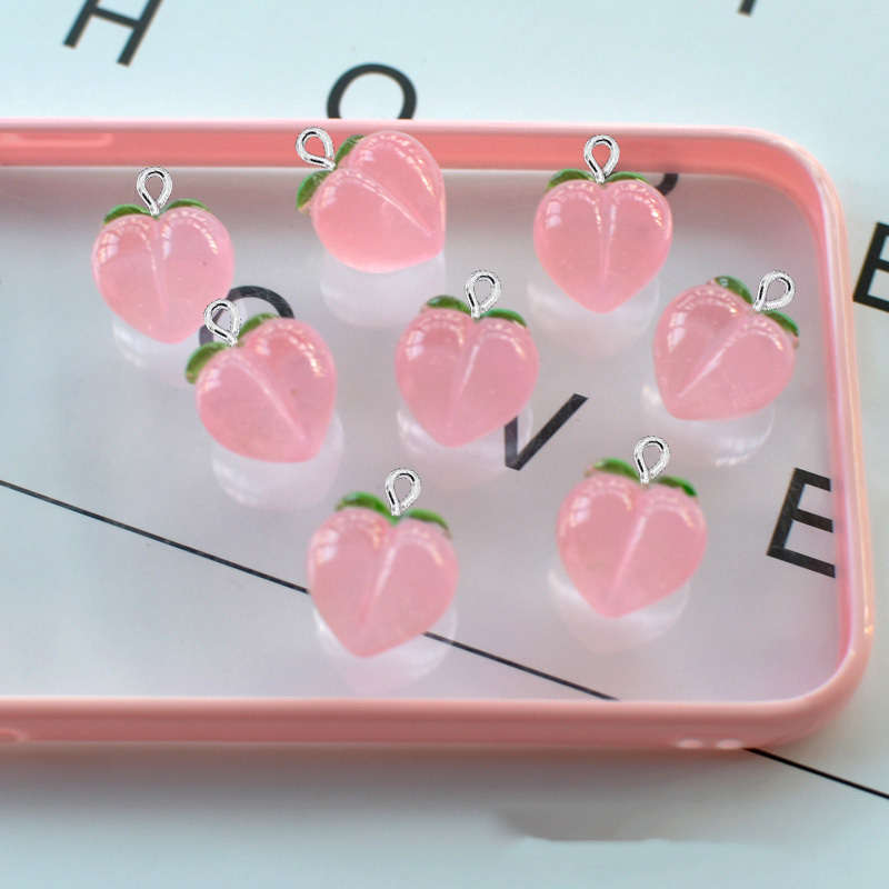 10 шт. Новые прозрачные персик – обзор и цена Resin Art Earrings