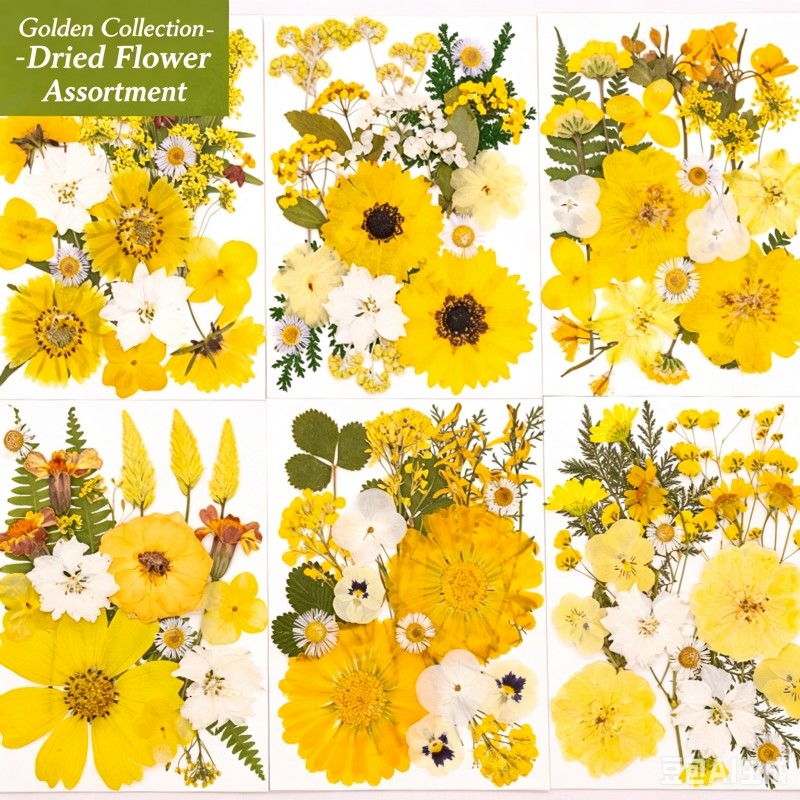 6 видов наборов из 21 штук нов – обзор и цена Dried Flower Pressed