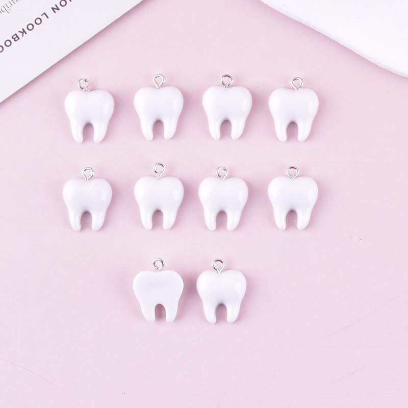 10 шт. милых белых подвесок в  – обзор и цена Resin Art Earrings