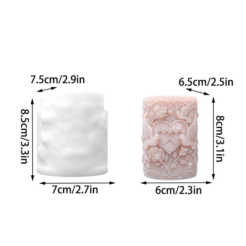 Двойное сердце, белый голубь,  – обзор и цена Resin Art For Rose