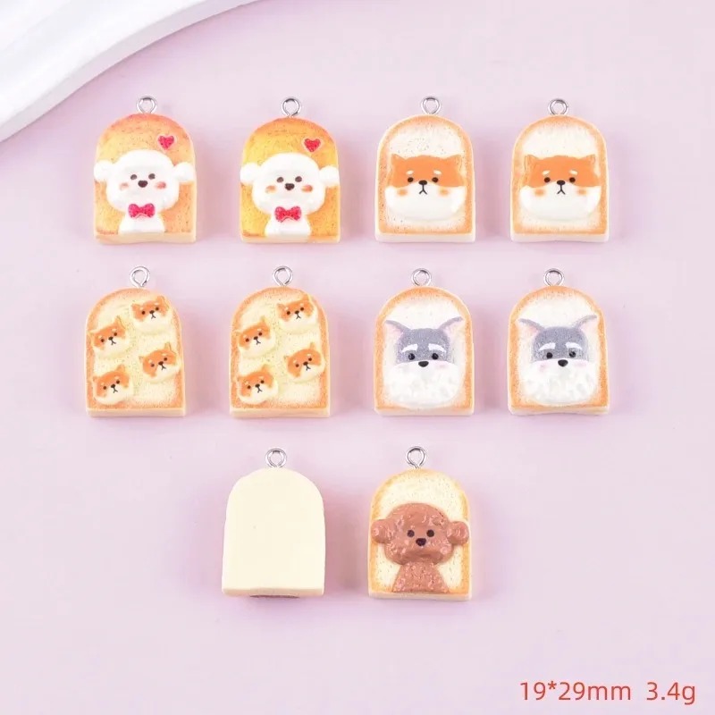 10 шт. милых подвесок из смолы – обзор и цена Resin Art Earrings