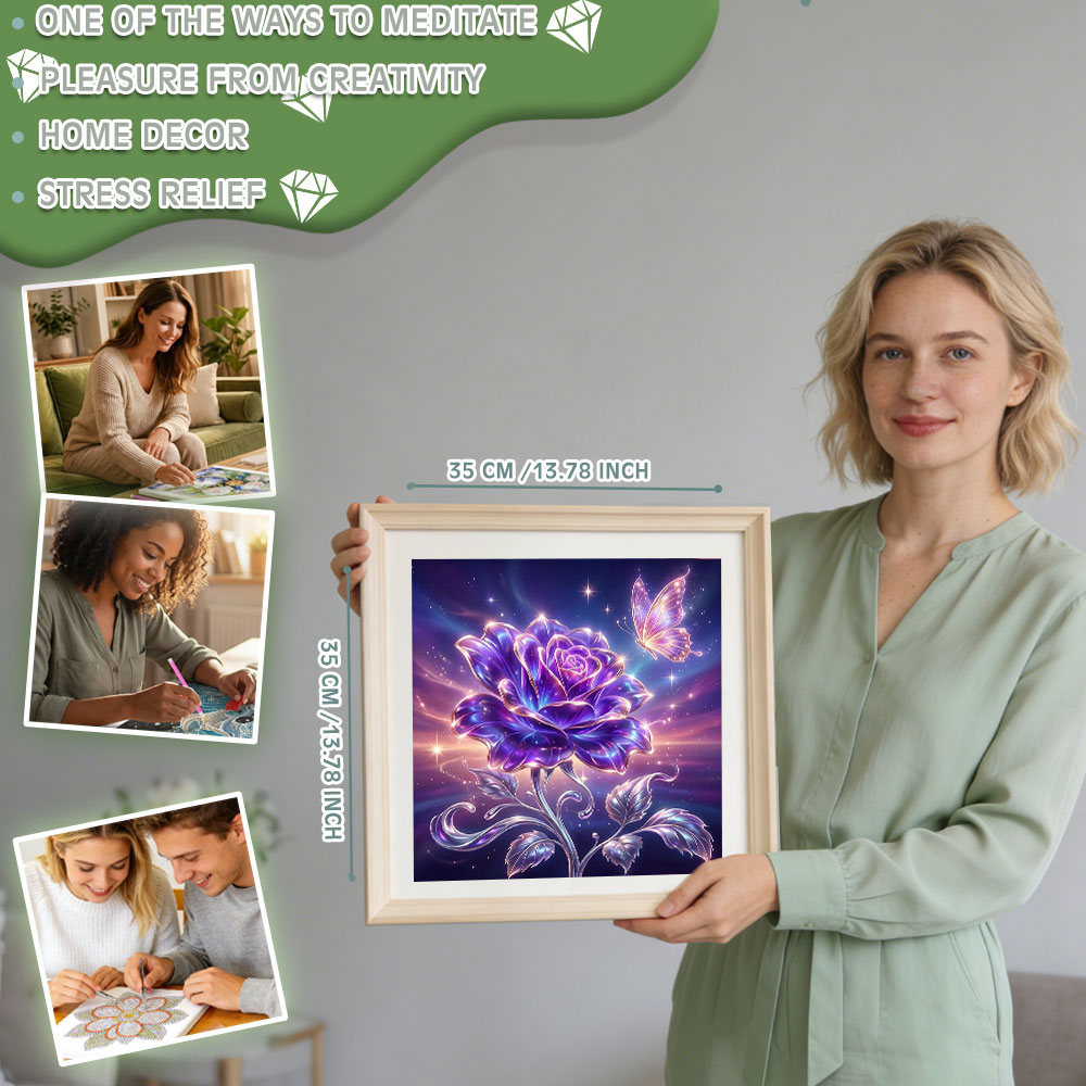 Алмазная мозаика Huacan: Полно – обзор и цена Resin Art For Rose