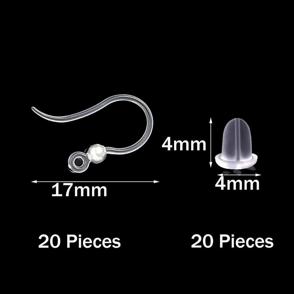 40 шт. прозрачные пластиковые  – обзор и цена Resin Art Earrings